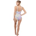 Tie Dye Pattern Colorful Design High Neck One Piece Swimsuit View2