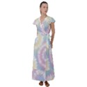 Tie Dye Pattern Colorful Design Flutter Sleeve Maxi Dress View1