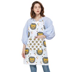 Lion Heads Pattern Design Doodle Pocket Apron by Sapixe