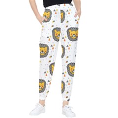 Lion Heads Pattern Design Doodle Tapered Pants