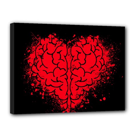 Heart Brain Mind Psychology Doubt Canvas 16  X 12  (stretched) by Sapixe