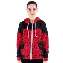 Heart Brain Mind Psychology Doubt Women s Zipper Hoodie by Sapixe