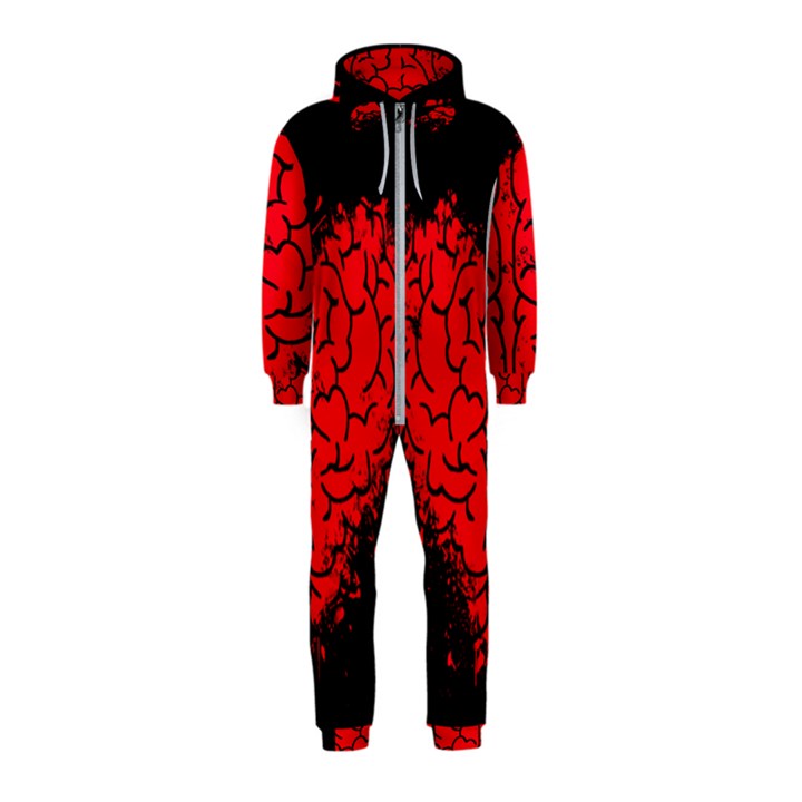 Heart Brain Mind Psychology Doubt Hooded Jumpsuit (Kids)