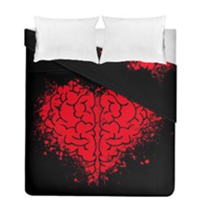 Heart Brain Mind Psychology Doubt Duvet Cover Double Side (full/ Double Size) by Sapixe