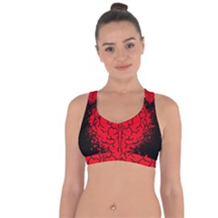 Heart Brain Mind Psychology Doubt Cross String Back Sports Bra by Sapixe