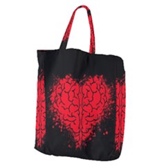 Heart Brain Mind Psychology Doubt Giant Grocery Tote by Sapixe