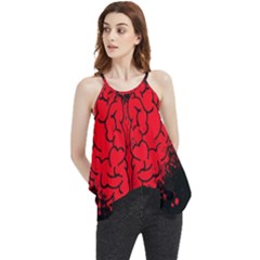 Heart Brain Mind Psychology Doubt Flowy Camisole Tank Top