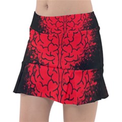 Heart Brain Mind Psychology Doubt Classic Tennis Skirt by Sapixe