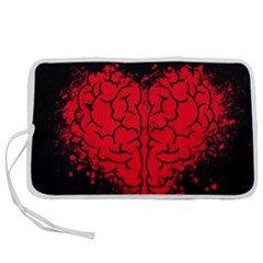 Heart Brain Mind Psychology Doubt Pen Storage Case (l) by Sapixe