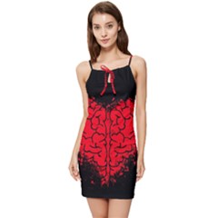 Heart Brain Mind Psychology Doubt Summer Tie Front Dress by Sapixe