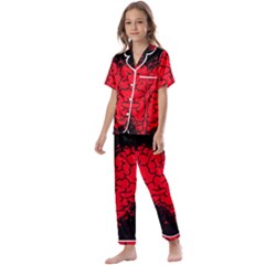 Heart Brain Mind Psychology Doubt Kids  Satin Short Sleeve Pajamas Set by Sapixe