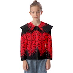 Heart Brain Mind Psychology Doubt Kids  Peter Pan Collar Blouse