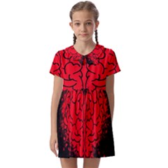 Heart Brain Mind Psychology Doubt Kids  Asymmetric Collar Dress