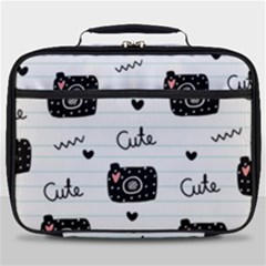 Cute Cameras Doodles Hand Drawn Full Print Lunch Bag by Sapixe