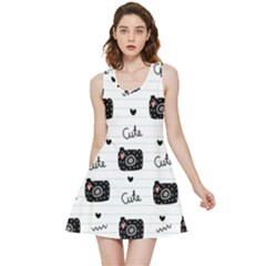 Cute Cameras Doodles Hand Drawn Inside Out Reversible Sleeveless Dress