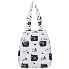 Cute Cameras Doodles Hand Drawn Center Zip Backpack by Sapixe