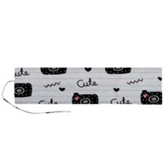 Cute Cameras Doodles Hand Drawn Roll Up Canvas Pencil Holder (l) by Sapixe