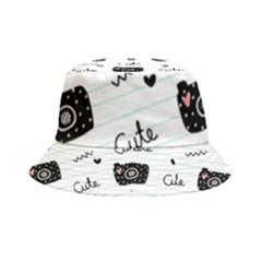 Cute Cameras Doodles Hand Drawn Inside Out Bucket Hat by Sapixe