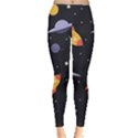 Cosmos Rockets Spaceships Ufos Leggings  View1