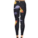 Cosmos Rockets Spaceships Ufos Leggings  View2