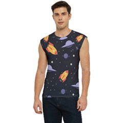 Cosmos Rockets Spaceships Ufos Men s Raglan Cap Sleeve Tee by Sapixe