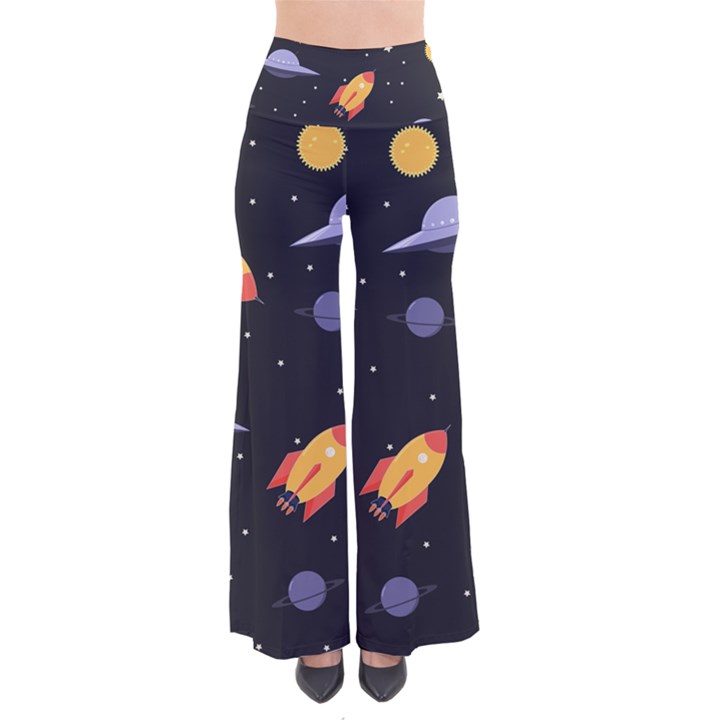 Cosmos Rockets Spaceships Ufos So Vintage Palazzo Pants