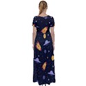 Cosmos Rockets Spaceships Ufos High Waist Short Sleeve Maxi Dress View2