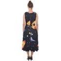 Cosmos Rockets Spaceships Ufos Midi Tie-Back Chiffon Dress View2