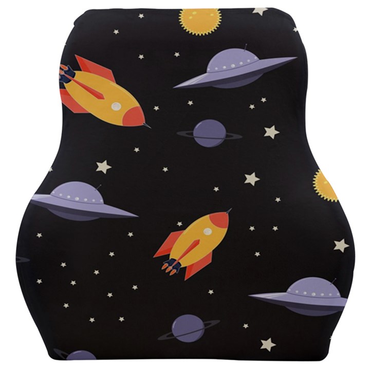 Cosmos Rockets Spaceships Ufos Car Seat Velour Cushion 