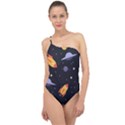 Cosmos Rockets Spaceships Ufos Classic One Shoulder Swimsuit View1