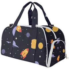 Cosmos Rockets Spaceships Ufos Burner Gym Duffel Bag by Sapixe