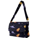 Cosmos Rockets Spaceships Ufos Full Print Messenger Bag (L) View1