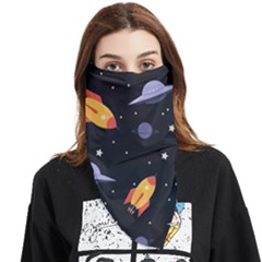 Cosmos Rockets Spaceships Ufos Face Covering Bandana (triangle) by Sapixe