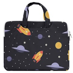 Cosmos Rockets Spaceships Ufos Macbook Pro Double Pocket Laptop Bag (large)