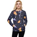 Cosmos Rockets Spaceships Ufos Women s Lightweight Drawstring Hoodie View1