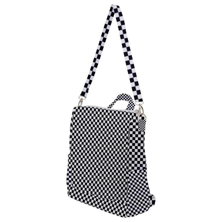 Black And White Checkerboard Background Board Checker Crossbody Backpack