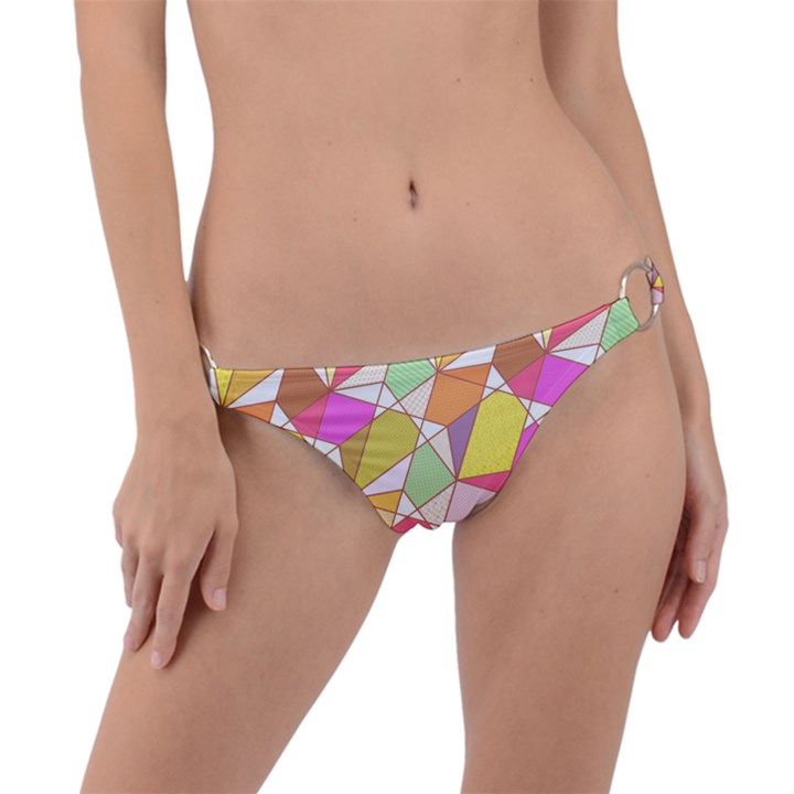 Power Pattern 821-1c Ring Detail Bikini Bottom