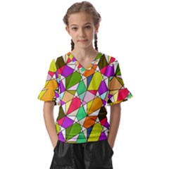 Power Pattern 821-1b Kids  V-neck Horn Sleeve Blouse by PatternFactory