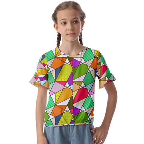 Power Pattern 821-1b Kids  Cuff Sleeve Scrunch Bottom Tee by PatternFactory