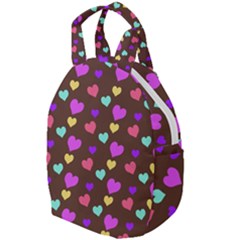 Colorfull Hearts On Choclate Travel Backpacks by Daria3107