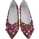 Colorfull Hearts On Choclate Women s Bow Heels View1