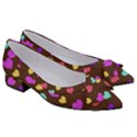 Colorfull Hearts On Choclate Women s Bow Heels View3