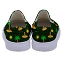 Turtle And Palm On Green Pattern Kids  Canvas Slip Ons View4