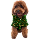 Turtle And Palm On Green Pattern Dog Coat View1