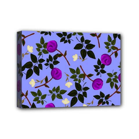 Purple Flower On Lilac Mini Canvas 7  X 5  (stretched) by Daria3107