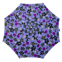 Purple Flower On Lilac Straight Umbrellas by Daria3107