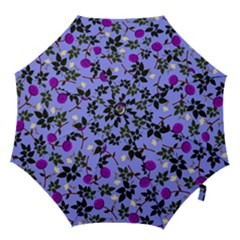 Purple Flower On Lilac Hook Handle Umbrellas (large) by Daria3107