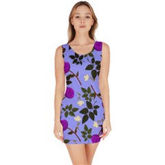 Purple Flower On Lilac Bodycon Dress by Daria3107