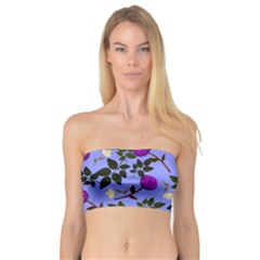 Purple Flower On Lilac Bandeau Top by Daria3107