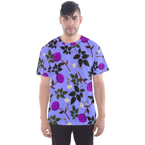 Purple Flower On Lilac Men s Sport Mesh Tee by Daria3107